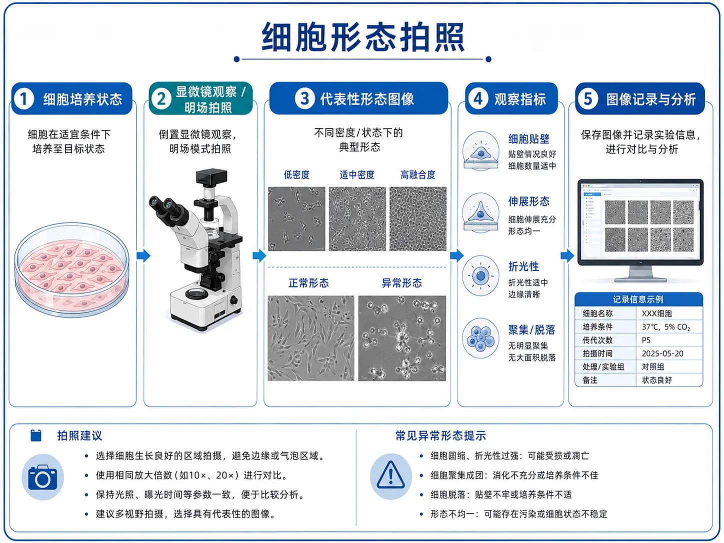 细胞形态拍照