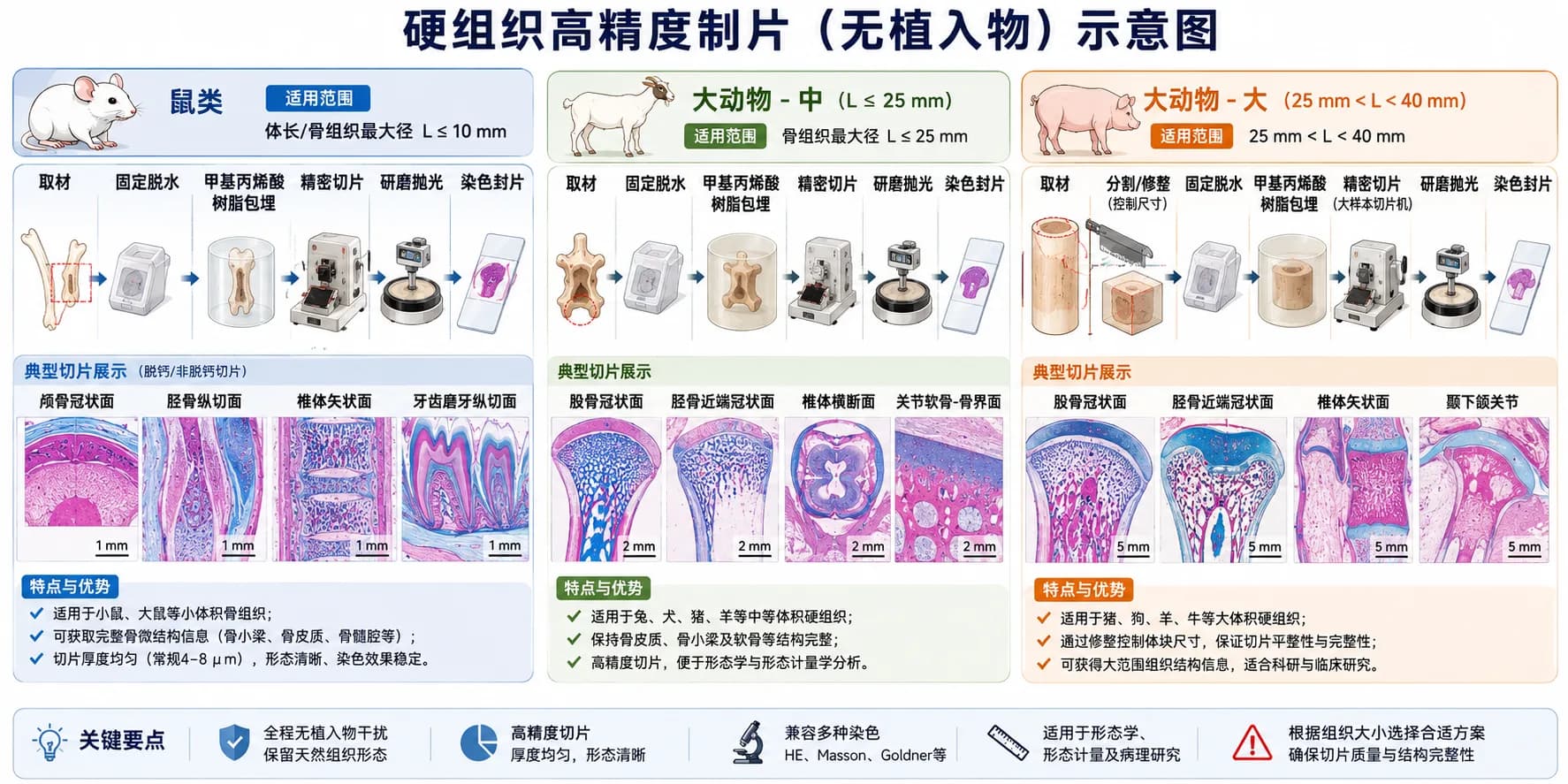 硬组织高精度制片（无植入物）